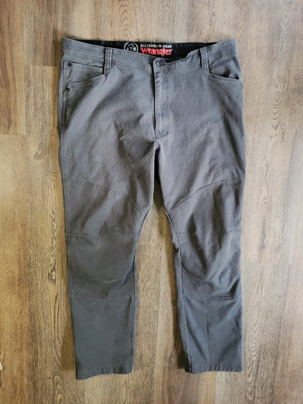 Wrangler ATG Double Knee Pants 42x32 ( 40.5 x 31 ) Jackson Utility Canvas Grey